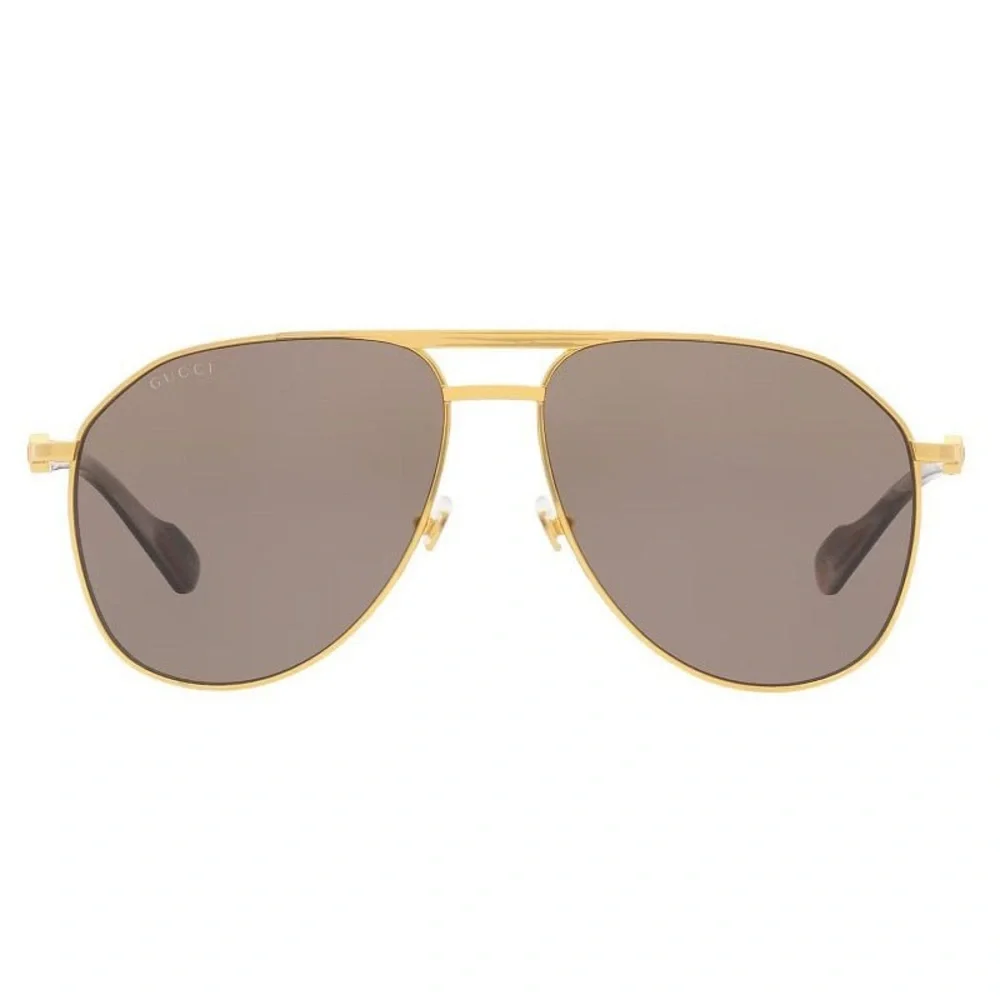 NEW GUCCI AVIATOR SUNGLASSES GUCCI GG1220S 002 GOLD BROWN EYEWEAR